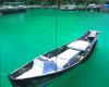 A Sabani Boat Berthing at the Harbor 