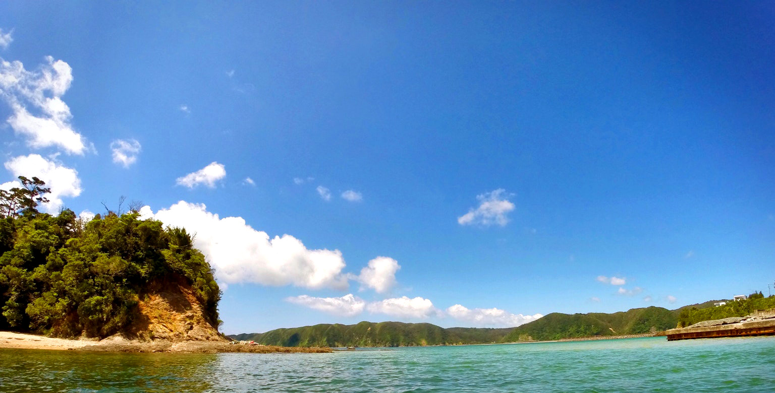 Zamami island from sea